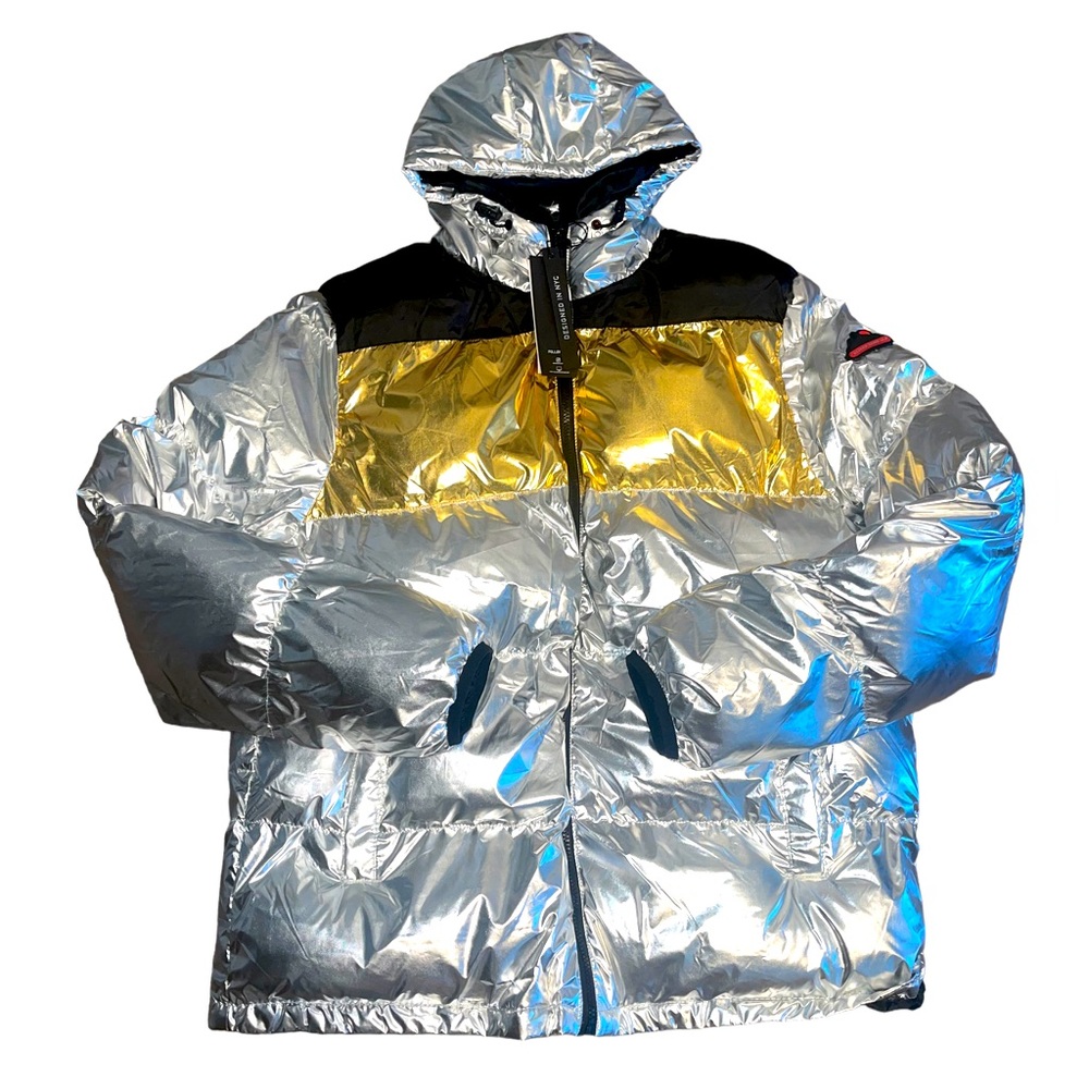 Reason Silver and Gold Puffer Jacket